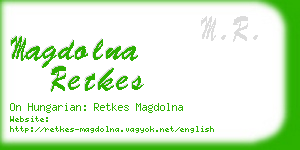 magdolna retkes business card